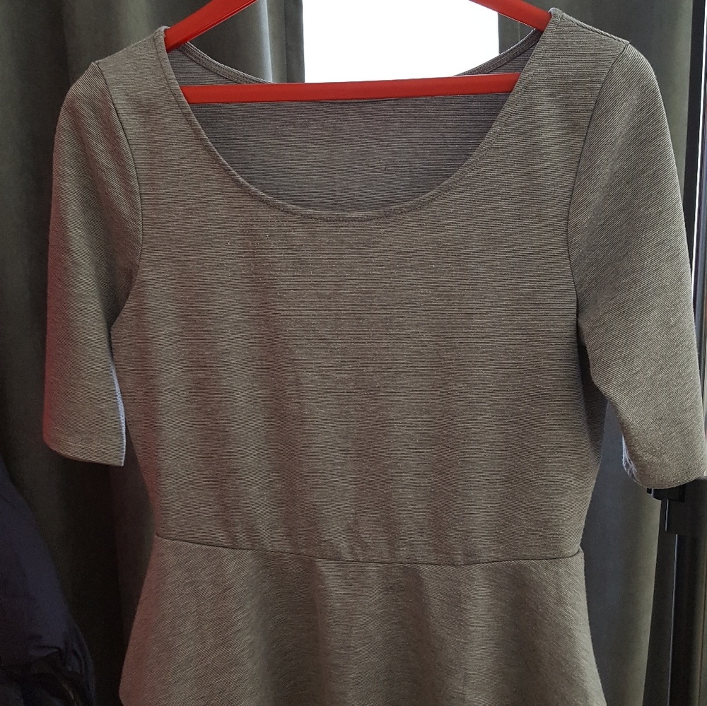 Loft flare bottom dress shirt